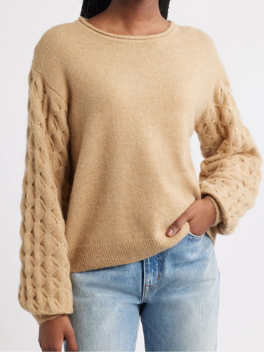 Treasure & Bond - Honeycomb Sleeve Sweater